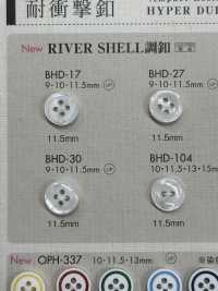 BHD30 BOTTONI DAIYA Bottone In Poliestere Tipo RIVER SHELL Resistente Agli Urti A Quattro Fori[Pulsante] DAIYA BUTTON(DAIYA BUTTON) Sottofoto