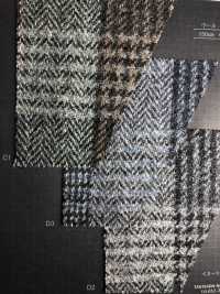 3-BA47 HARRIS Harris Tweed A Quadri A Spina Di Pesce[Tessile / Tessuto] Takisada Nagoya Sottofoto