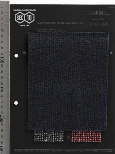 Maglione In Pile Dobby Micro Check Print