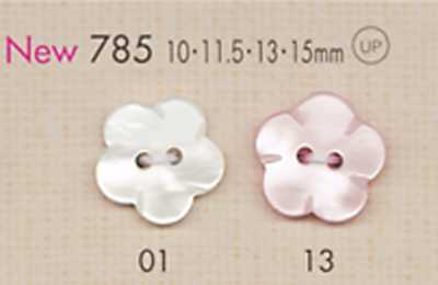 785 DAIYA BUTTONS Bottone in poliestere a due fori a forma di fiore