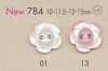 784 DAIYA BUTTONS Bottone in poliestere a due fori a forma di fiore