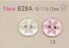 828A DAIYA BUTTONS Bottone in poliestere con motivo floreale a due fori