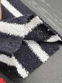 1077600 TC Boucle Jersey Di Cotone Tinto In Filo A Righe Orizzontali[Tessile / Tessuto] Takisada Nagoya Sottofoto