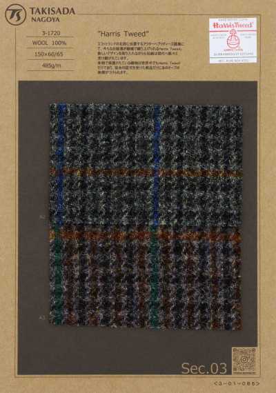 3-1720 HARRIS Harris Tweed motivo a quadri Gun Club