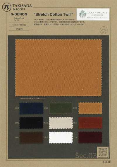 3-DENON DUCA VISCONTI Twill di cotone elasticizzato