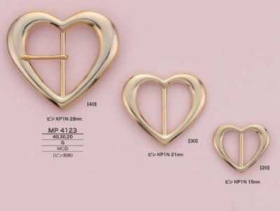 MP4123 Accessorio per cintura: fibbia a forma di cuore per pantaloni, gonne e borse