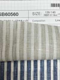 SB60560 Lino Più Lungo E Quadri A Quadri[Tessile / Tessuto] SHIBAYA Sottofoto