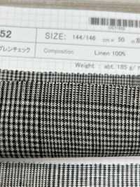 OS71852 40 Lino A Grana Larga Quadri[Tessile / Tessuto] SHIBAYA Sottofoto