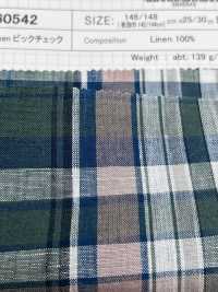 SB60542 1/60 Lino Grande Check[Tessile / Tessuto] SHIBAYA Sottofoto