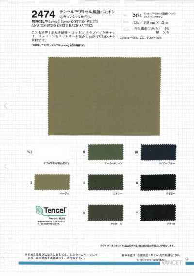 2474 Raso slub sul rovescio TENCEL/COTONE