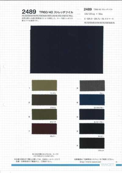 2489 TR60/40 Twill elasticizzato
