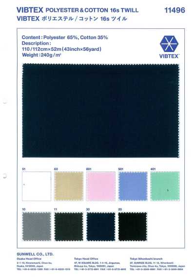 11496 VIBTEX Poliestere/Cotone 16s saia