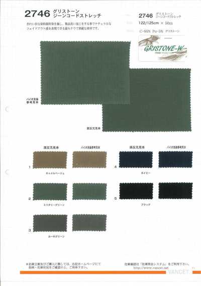 2746 Gristone Denim Cord Elasticizzato