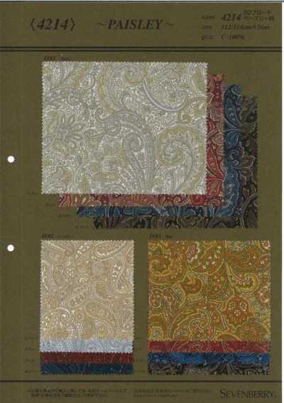 4214 SEVENBERRY® Tessuto broadcloth 50s con motivo paisley