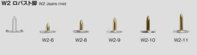 W2 JEANS RIVET Gambo del rivetto