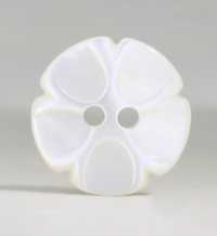 SSO18 Bottone Lucido A 2 Fori A Forma Di Fiore Conchiglia In Materiale Naturale[Pulsante] IRIS Sottofoto