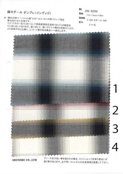 AN-9294 Indaco Cotone Modal Ombré