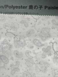 1077935 Stampa Paisley A Punto Muschio T / C[Tessile / Tessuto] Takisada Nagoya Sottofoto