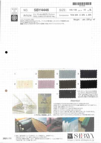 SBY4446 Finitura lavata effetto asciugato al sole in cotone/lino/TENCEL