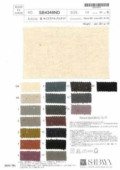 SB4349ND Viyella in lino/lana tinto naturale