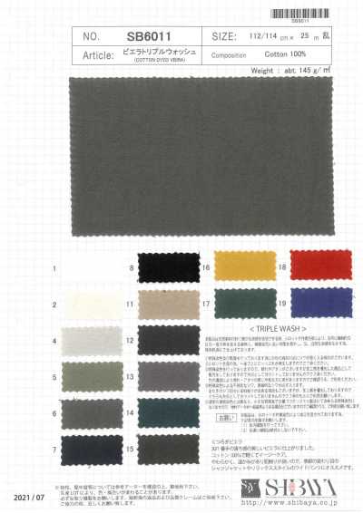 SB6011 Viyella Triple Wash