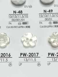 PW2017 Foro Frontale In Resina Poliestere 2 Fori, Bottone Lucido[Pulsante] IRIS Sottofoto