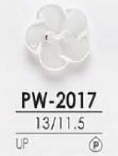 PW2017 Bottone lucido a 2 fori in resina di poliestere