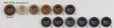 PRV45 Bottone in resina ureica a 4 fori con foro frontale