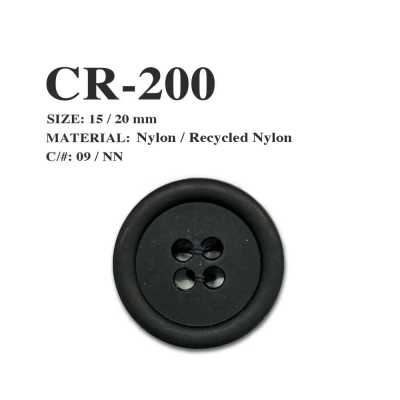 CR-200 Bottone a 4 fori in nylon riciclato rete da pesca