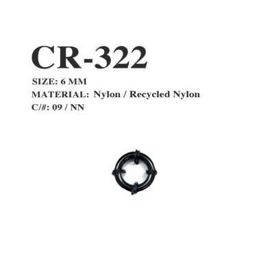 CR-322 Anello terminale per cordino in nylon riciclato per rete da pesca