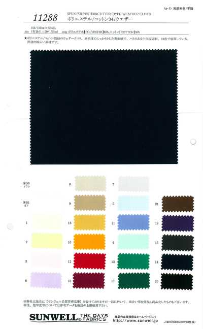 11288 Poliestere/Cotone 34s resistente alle intemperie