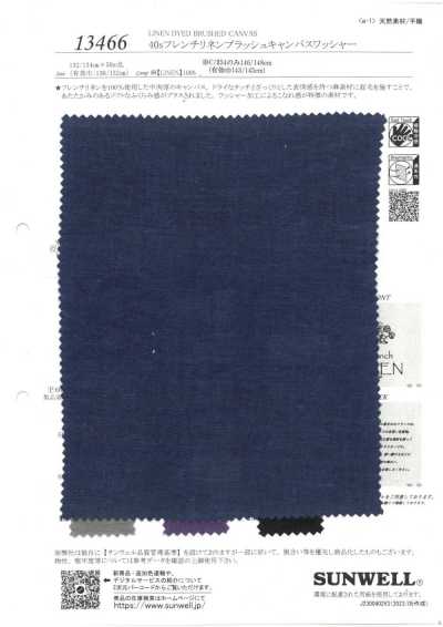 13466 Canvas in lino francese 40s spazzolato, finitura lavata