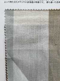 14333 Lavorazione A Rondella Verticale A Quadri In Cotone Tinto In Filo/ Lino A Blocchi[Tessile / Tessuto] SUNWELL Sottofoto