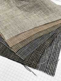 1159 Linen Glen Check Rondella Lavorazione[Tessile / Tessuto] Tessuto Pregiato Sottofoto