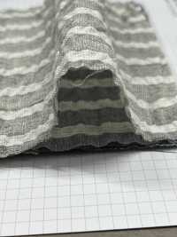 3014 Arricciatura A Righe In Cotone Lino[Tessile / Tessuto] Tessuto Pregiato Sottofoto