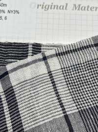 7680 Lino Cotone Check[Tessile / Tessuto] Tessuto Pregiato Sottofoto