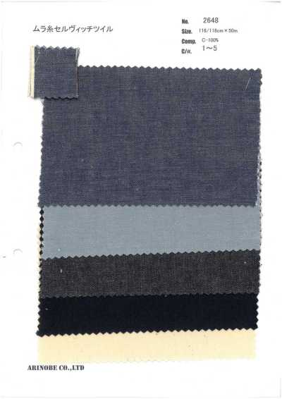 2648 Twill a filato irregolare con cimosa