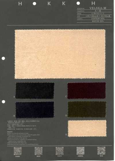 VELSKA-M Velluto in cotone/raion
