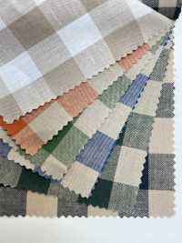 52300 C30S Earth Gingham[Tessile / Tessuto] VANCET Sottofoto