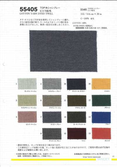 55405 Chambray Viyella spazzolato con filo superiore
