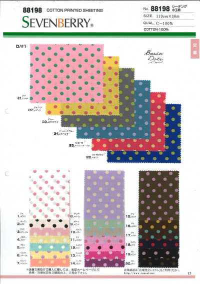 88198 SEVENBERRY® tela grezza motivo a pois