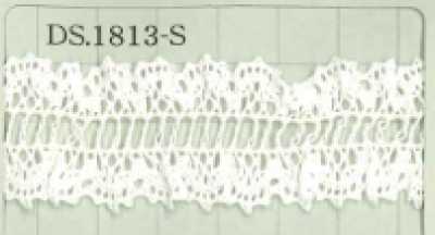 DS1813-S Merletto elasticizzato, merletto a volant, merletto a scaletta 23 mm