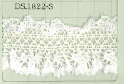 DS1822-S Merletto elasticizzato Merletto a volant Merletto a scala 35 mm