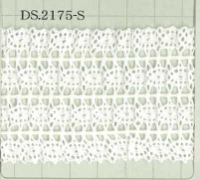 DS2175-S Merletto elasticizzato merletto a volant 48 mm