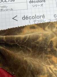 DCL758 16W Pantaloni Velluto A Coste Decolore (Mura Bleach)[Tessile / Tessuto] Kumoi Beauty (Chubu Velveteen Velluto A Coste) Sottofoto