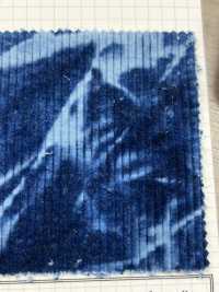 DCL708-ID 9W Pantaloni Velluto A Coste Decolore Indigo (Mura Bleach)[Tessile / Tessuto] Kumoi Beauty (Chubu Velveteen Velluto A Coste) Sottofoto