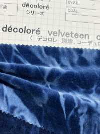DCL128-ID Decorore Kanpachi Twill Weave Velveteen Indigo Dye[Tessile / Tessuto] Kumoi Beauty (Chubu Velveteen Velluto A Coste) Sottofoto