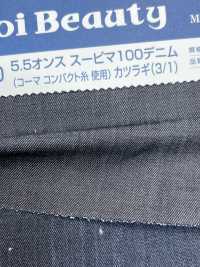 APM3030 Trapano Di Jeans Supimamo 100 Da 5,5 Once (3/1)[Tessile / Tessuto] Kumoi Beauty (Chubu Velveteen Velluto A Coste) Sottofoto