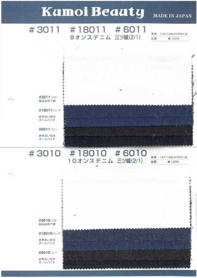 6011 Tessuto denim twill da 8 oz (2/1)