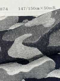 YK874 Jacquard Mimetico Corda Indaco[Tessile / Tessuto] Tessuto Yoshiwa Sottofoto